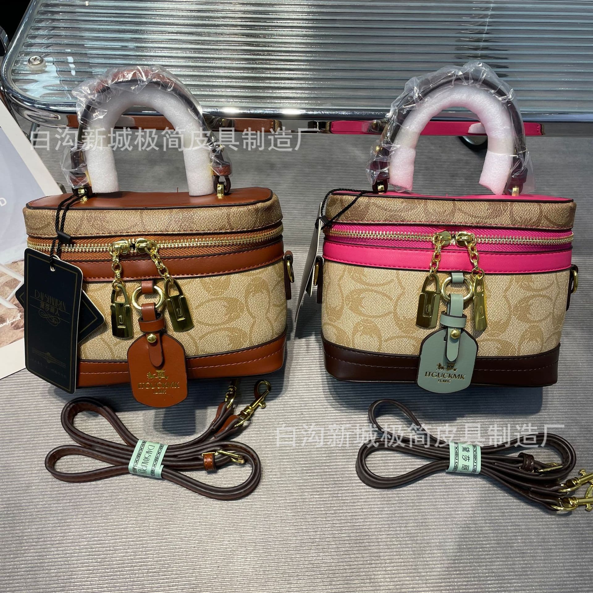 YC-BAG2026 early spring new portable small square bag box retro fashion old flower contrasting color single shoulder niche brand
