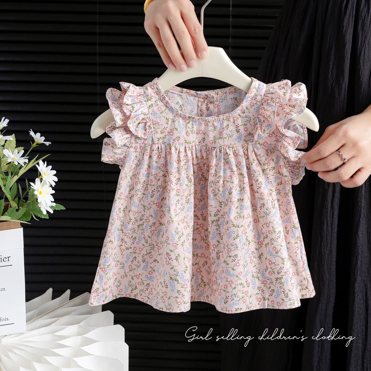 2026 Summer New Girls Blouse Top Thin Fabric Toddler Kids Baby Flying Sleeve Lace Fashion Doll Shirt Trendy