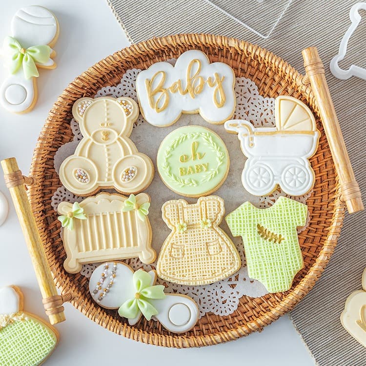 Baking Cake Tools 100 Days Party Dessert Table Cartoon Baby Birthday Gift Box Flip Sugar Cookie Cutter