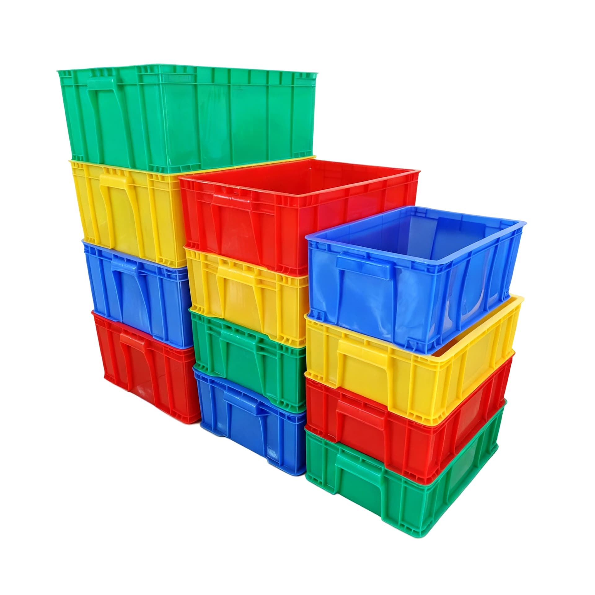 Thickened Plastic Turnover Box Rectangular with Lid Large Blue Industrial Logistics Transfer Box Manufacturer Wholesale