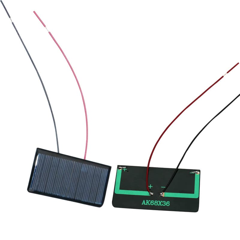 Solar Panel Drip Glue Board 68*36 5V 60mA with Wire Photovoltaic Panel Component DIY Power Generation Board Wholesale