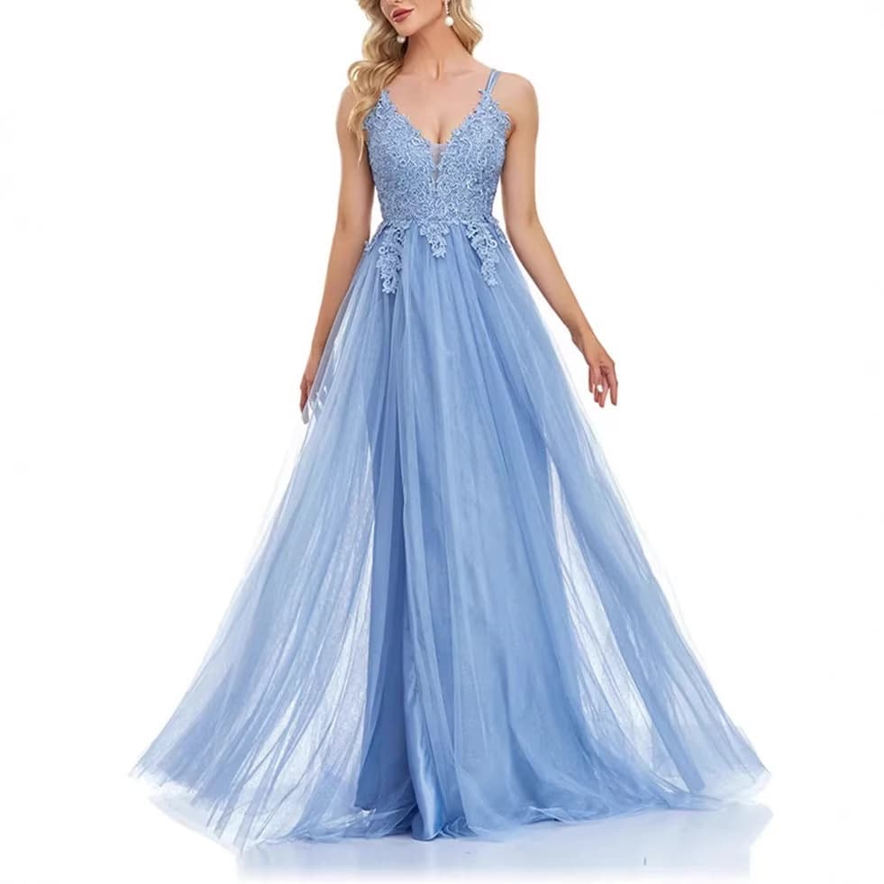 AliExpress cross-border 2026 new wedding dress evening dress sexy lace applique slimming high-end temperament dress