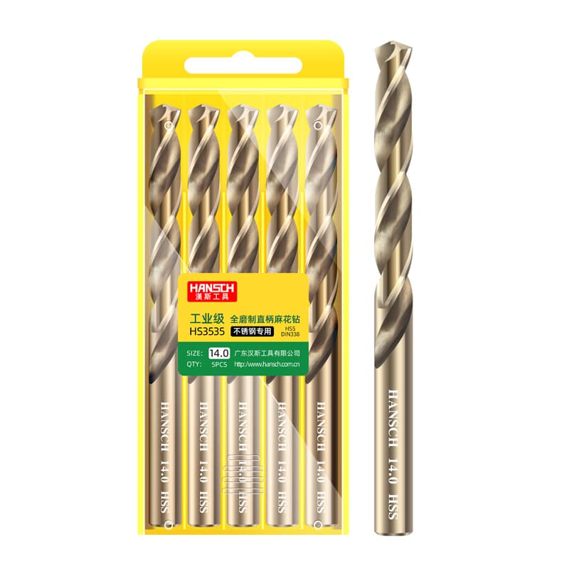 Stainless Steel Twist Drill Bit Straight Shank Cobalt Alloy Drill Bit High Speed Steel Drill Bit for Metal Drilling