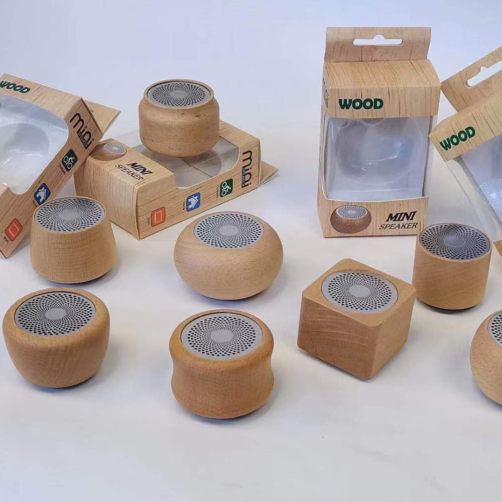 Retro Bluetooth Speaker Portable Creative Gift Portable Mini Wireless Subwoofer Solid Wood Small Sound High Quality