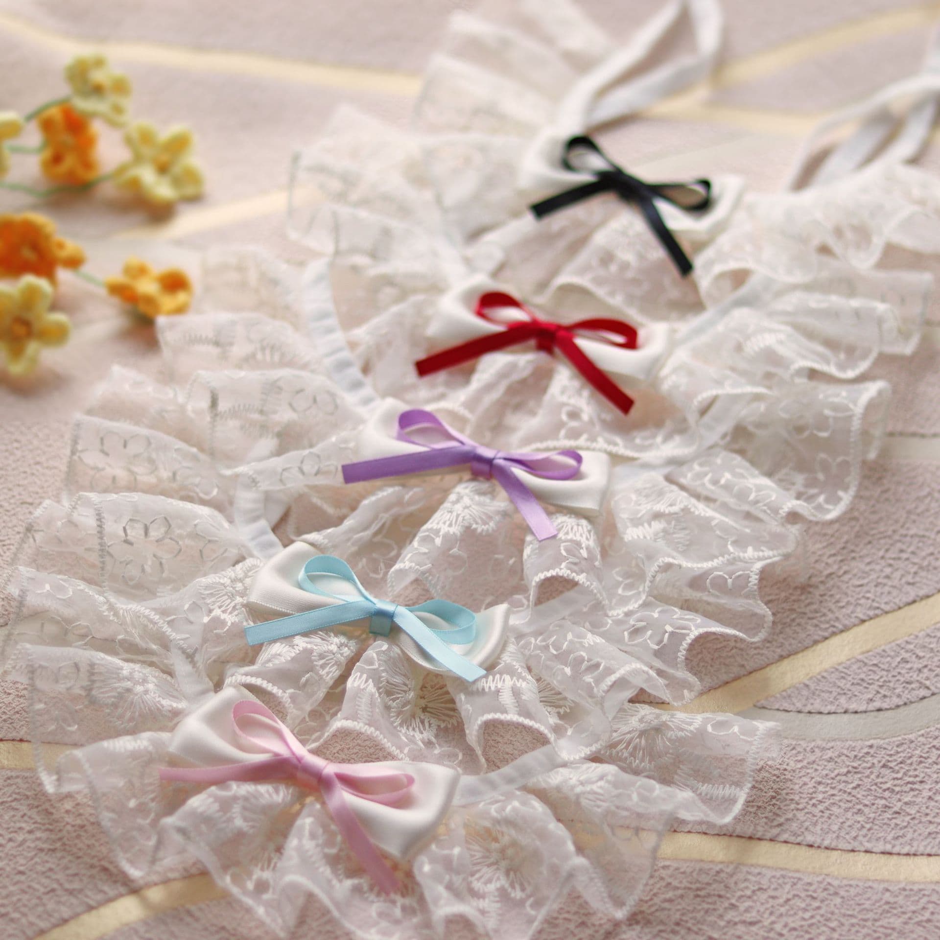 Pet Mesh Butterfly Bib Collar Pet Necklace Cat Dog Neck Decor Pet Accessory