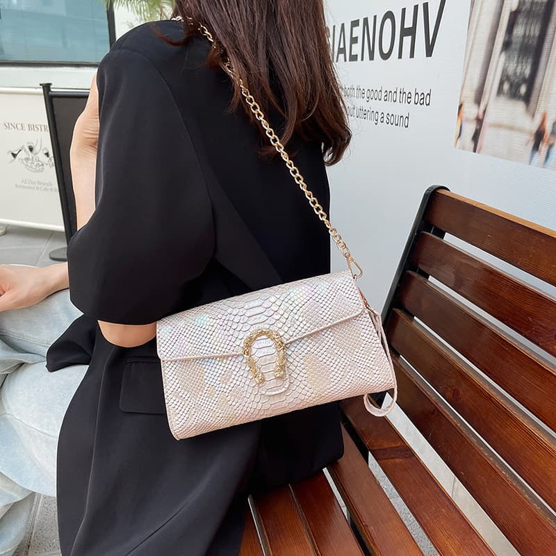 Cross-border retro snake print color matching handbags for women 2025 new Bags fashion chain shoulder crossbody Dionysus bag