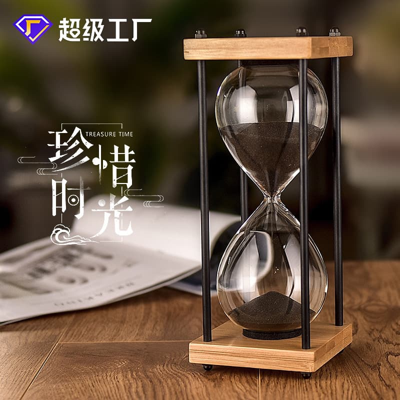 Glass Hourglass Timer Childproof 30 Minute Timer Creative Vintage Decorative Ornament Office Culture Hourglass
