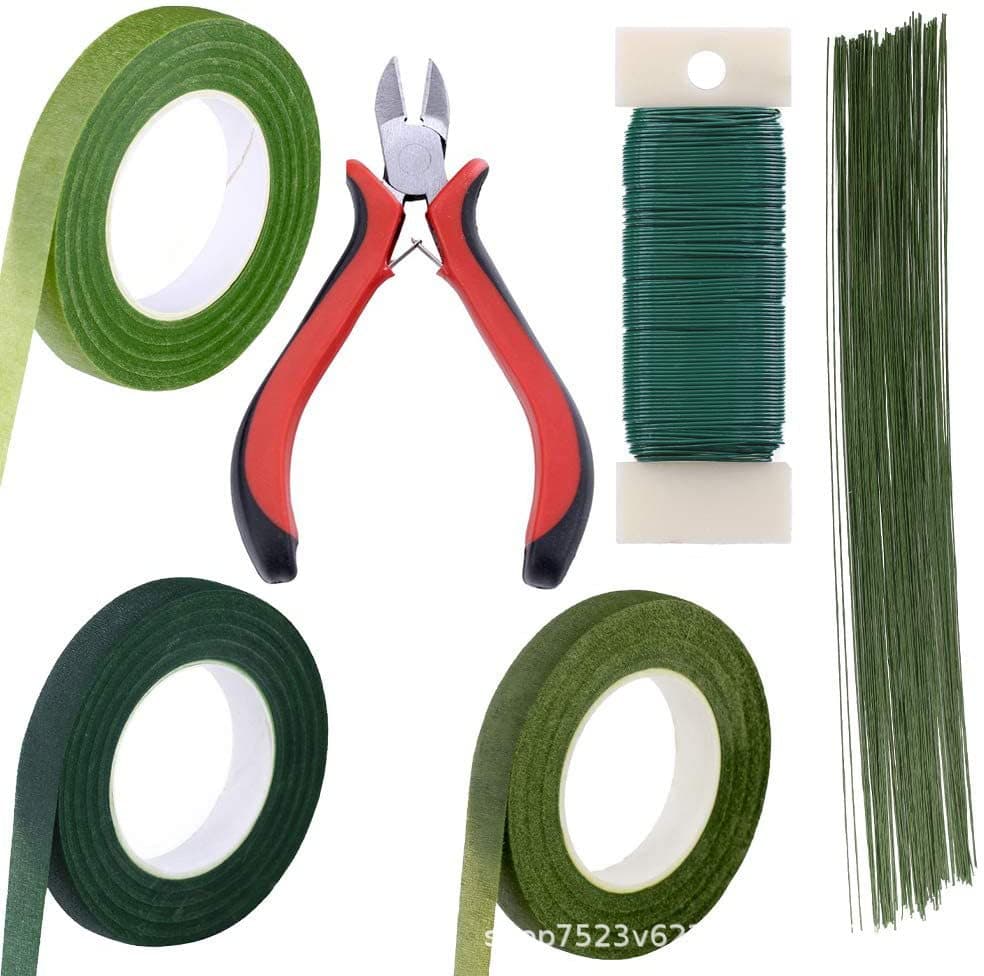 Diy Artificial Flower Handmade Suit Paper Wrapped Iron Wire Scissors