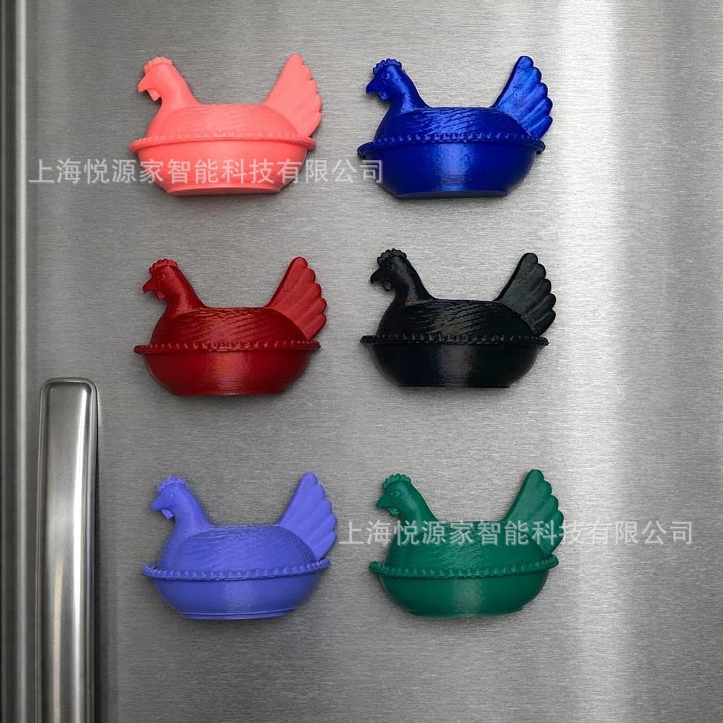 New Kitchen Decor 3D Printed Chicken Fridge Magnets Hen Laying Eggs Refrigerator Sticker