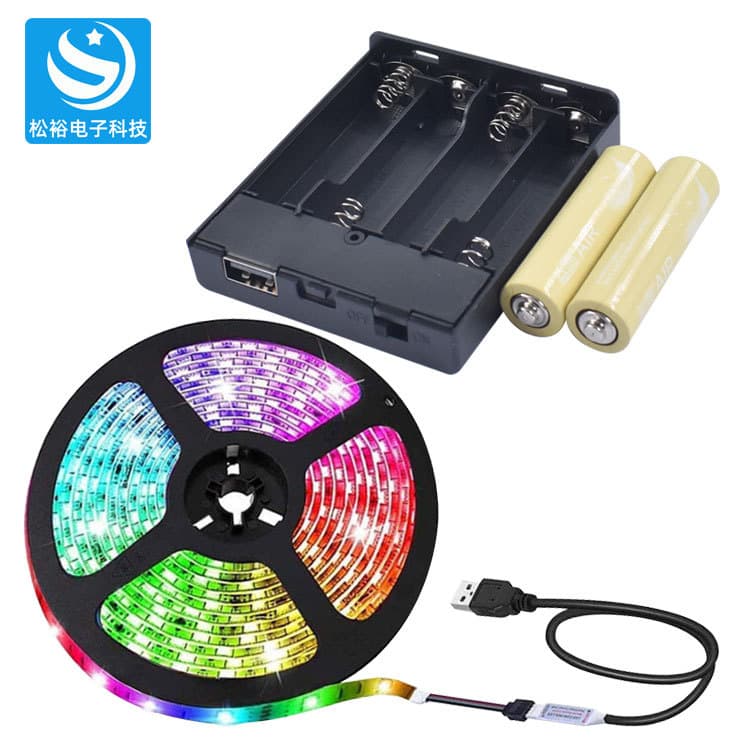 Black 4x AA USB Battery Case 6V Toy Power Supply Box USB Battery Box for LED Strip Light Power Accessories Industrial