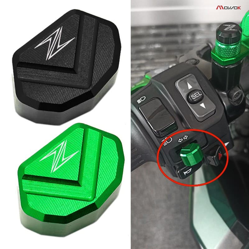 Universal Turn Signal Button Cap for Kawasaki Z900/SE/RS Z1000/SX/R Z400/800/650/300 Modification