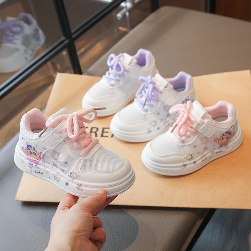 Cartoon Board Shoes for Girls, Spring/Summer 2026 New Style, Cute and Elegant Princess Style, Children's Soft Sole Casual Shoes