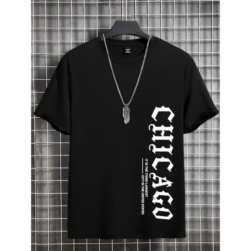 Manfinity Roughcore Men's Slim Fit Round Neck Short Sleeve T