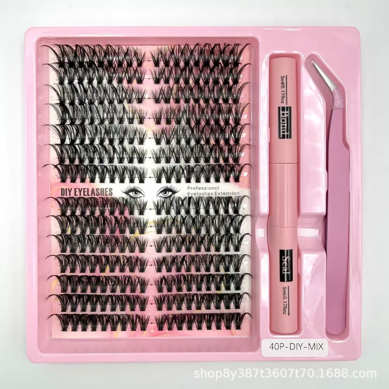 30P40P Cross-Border Hot Melt Segmented Self-Grafting False Eyelashes, Thick and Natural Stage Soft Hair False Eyelashes