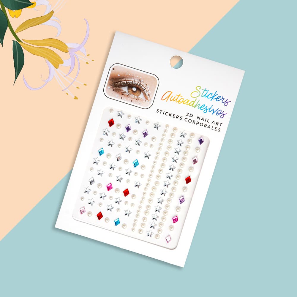 New Wholesale Stage Colorful Eye Makeup Rhinestone Stickers Diamond Heart Drop Diamond Water Drop Rhinestone Face Tear Eye Tail Diamond Decoration