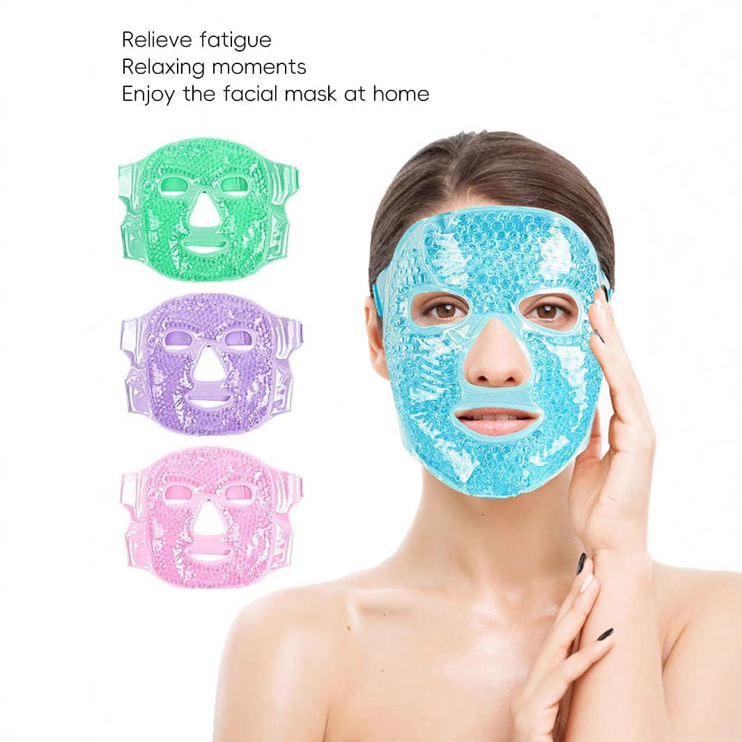 Ice Bead Gel Bead Cold and Hot Compress Gel Face Mask Eye Mask Post-Surgery Recovery Ice Pack Cooling Face Mask Cold Compress Mask