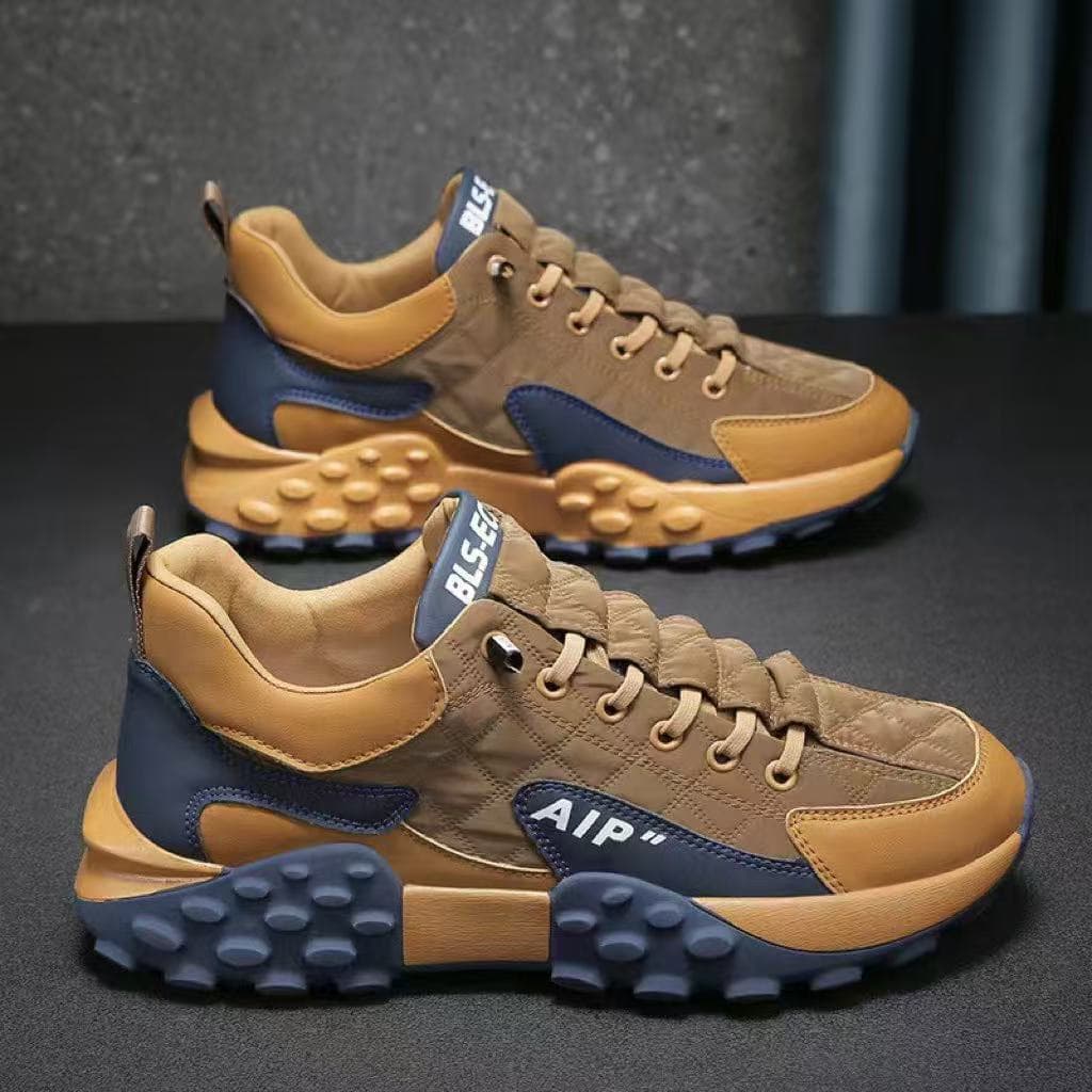 Men's Spring Leather Waterproof Casual Shoes Soft Sole Anti-Slip Wear-Resistant Sports Shoes