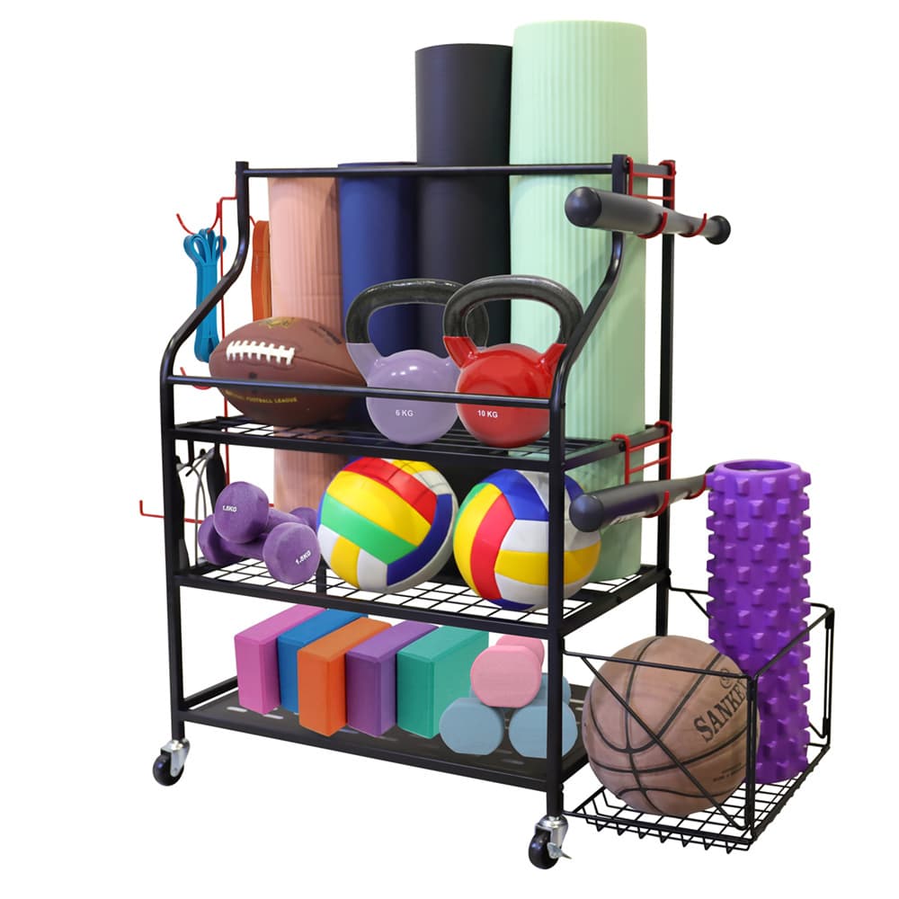 Factory Direct Iron Yoga Mat Storage Display Rack Beauty Wellness Sports Equipment Organizer Baseball Bat Holder