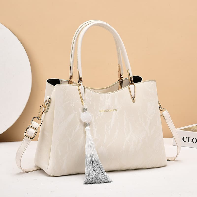 Bucket Bag Women's Chinese Style 2025 New Fashion Handbag Large Capacity Middle-aged Ladies Crossbody Bag