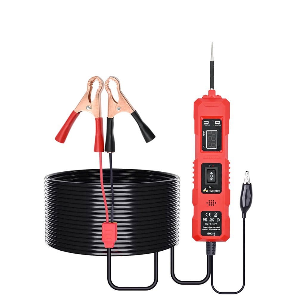 Car Circuit Tester S Dual Light Red EM286 Electrical System Probe Diagnostic Cable 6-36V