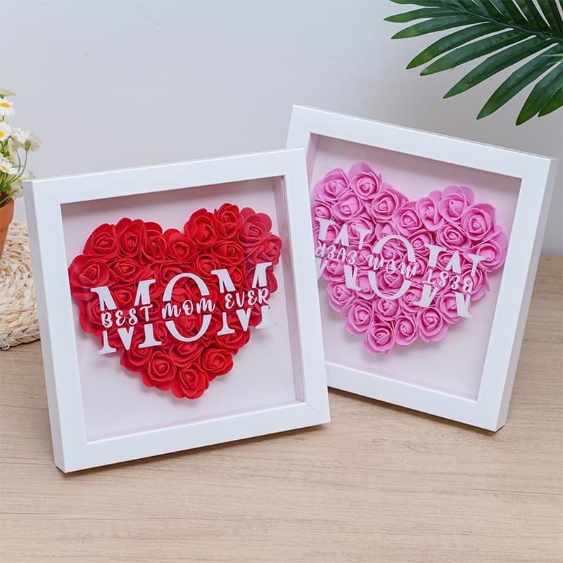 Dried Flower Frame 3D DIY Rose Hollow 2cm Specimen Frame Tabletop Gift Amazon Preserved Flower Picture Frame