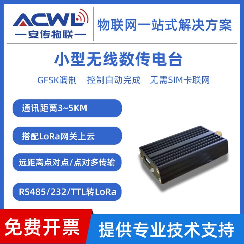 AC500IW Data Transmission Radio for Data Push Connection 485/TTL/GFSK LoRa Wireless IoT Long-Range