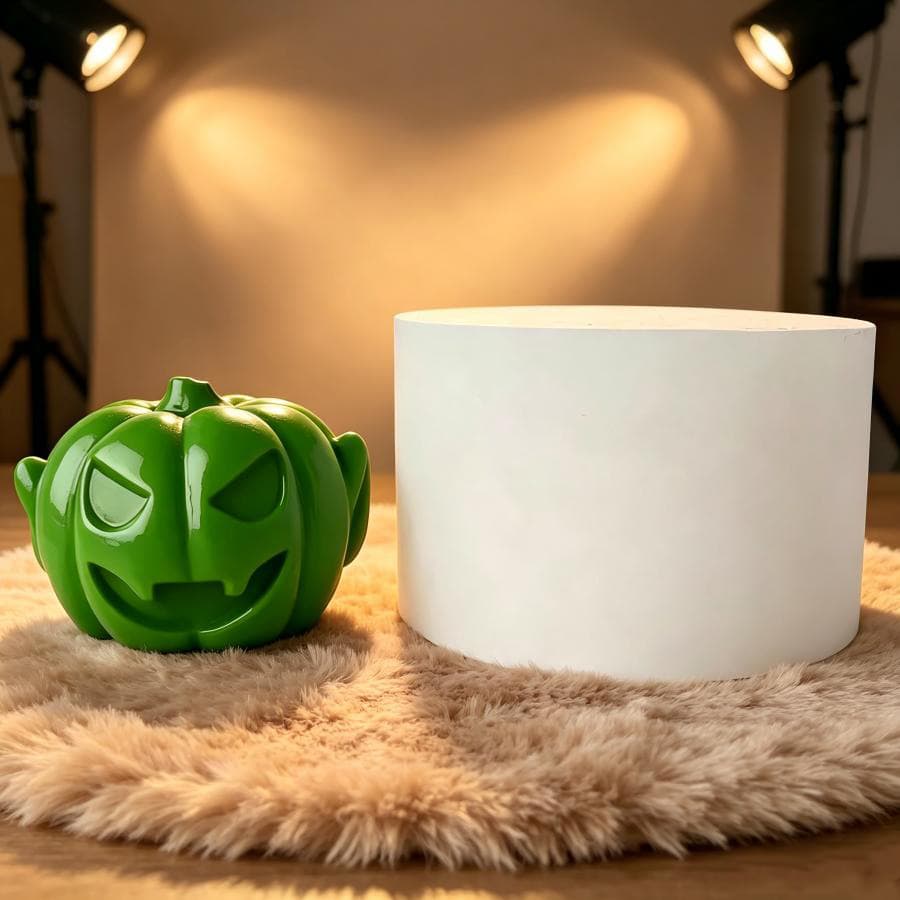 Halloween Evil Pumpkin Candle Silicone Mold, Handmade Pumpkin Scented Plaster Craft Cement Decoration Mold