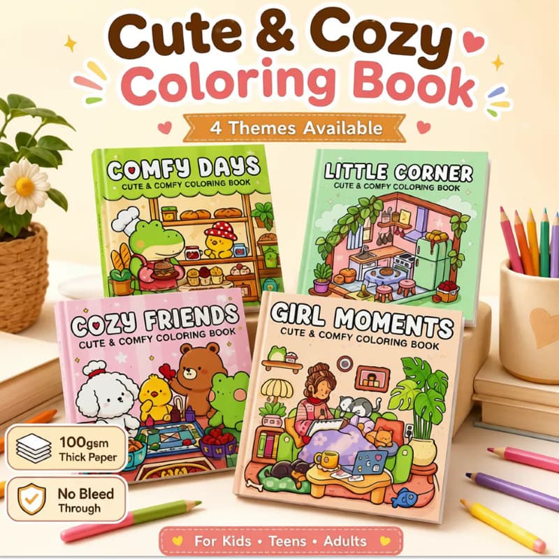 Foreign trade adults and teenagers coloring book and painting book thickened opaque color decompression children's simple painting coloring book