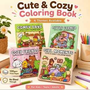Export Coloring and Drawing Books for Adults and Teens, Thickened Non-Bleed-Through Stress Relief Simple Drawing Coloring Books for Kids