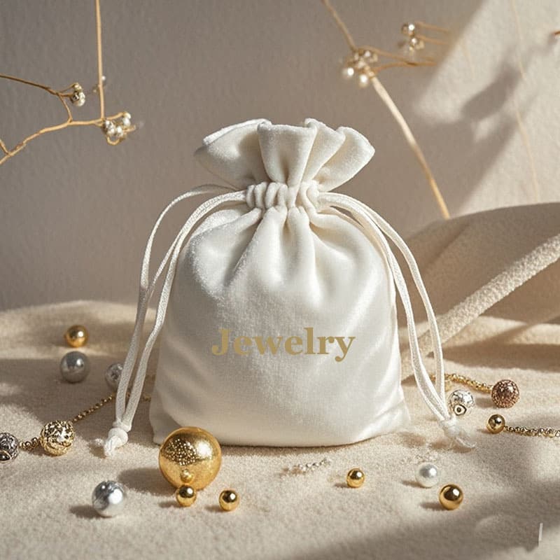 7*9cm Velvet Drawstring Pouch Logo Skincare Storage Bag Jewelry Gift Bag Velour Pouch