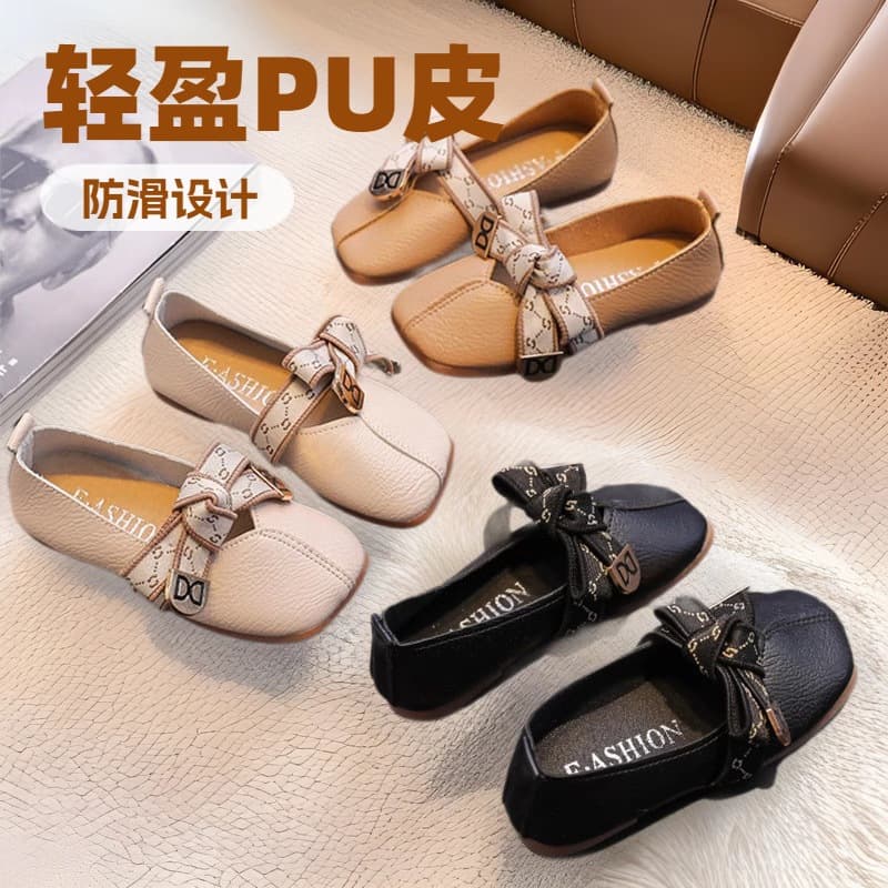 2025 Autumn New Style Mary Jane Shoes for Girls, Bow Princess Shoes, Children's Loafers