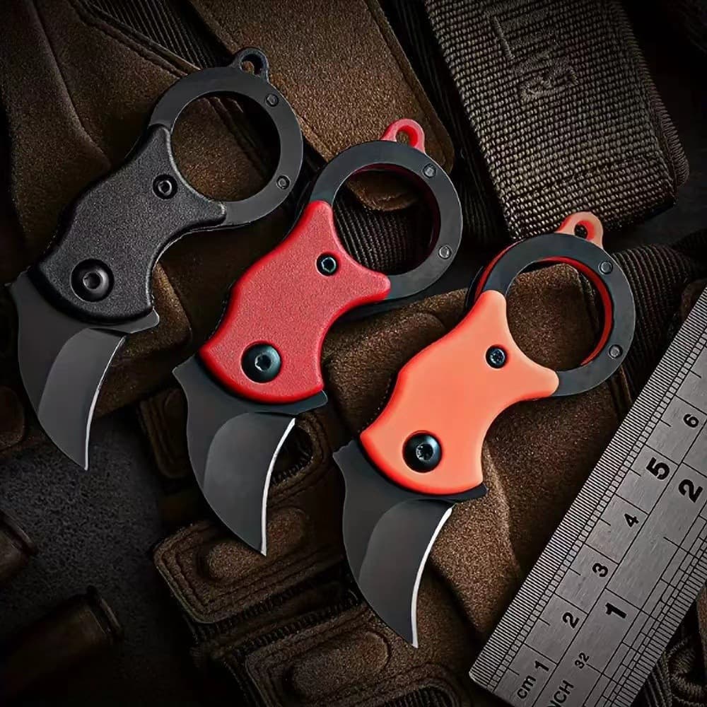 Outdoor Mini EDC Keychain Knife Fox Claw Knife Parcel Opener Necklace Knife Portable