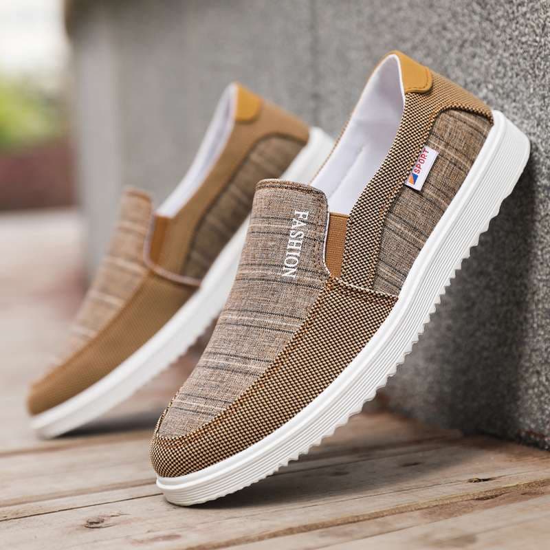 Spring Breathable Canvas Shoes for Men, Korean Trendy Casual Old North Cloth Shoes Size 45, Board Shoes, Loafer Shoes for Men