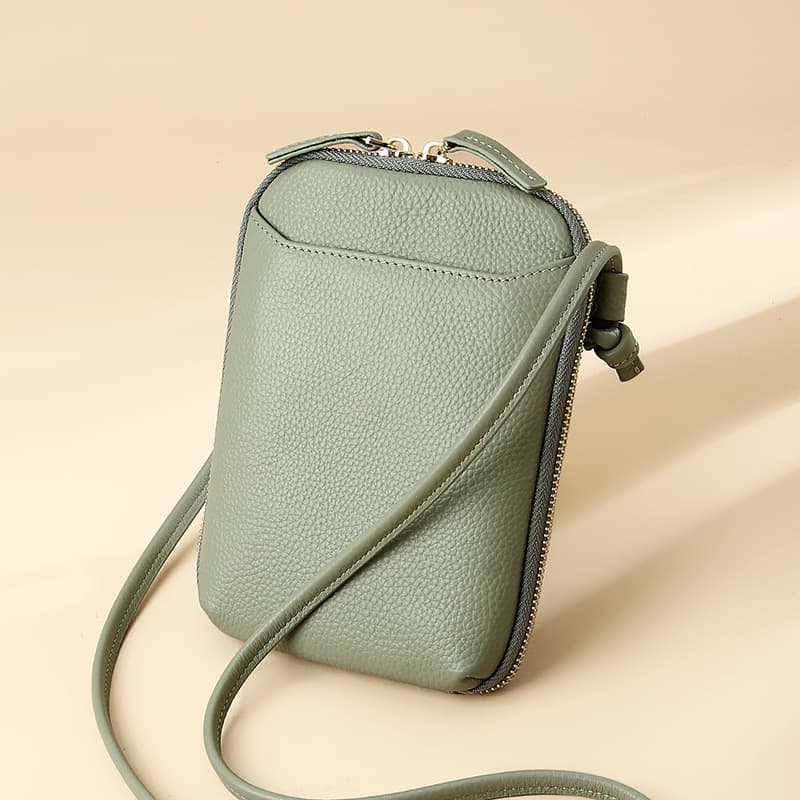 New style women's handbags, niche design, trendy and simple genuine leather shoulder bag, crossbody bag, mini style.