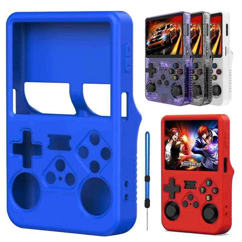 Cross-border bestseller silicone protective case for R36S handheld gaming console, anti-drop and anti-scratch portable soft shell