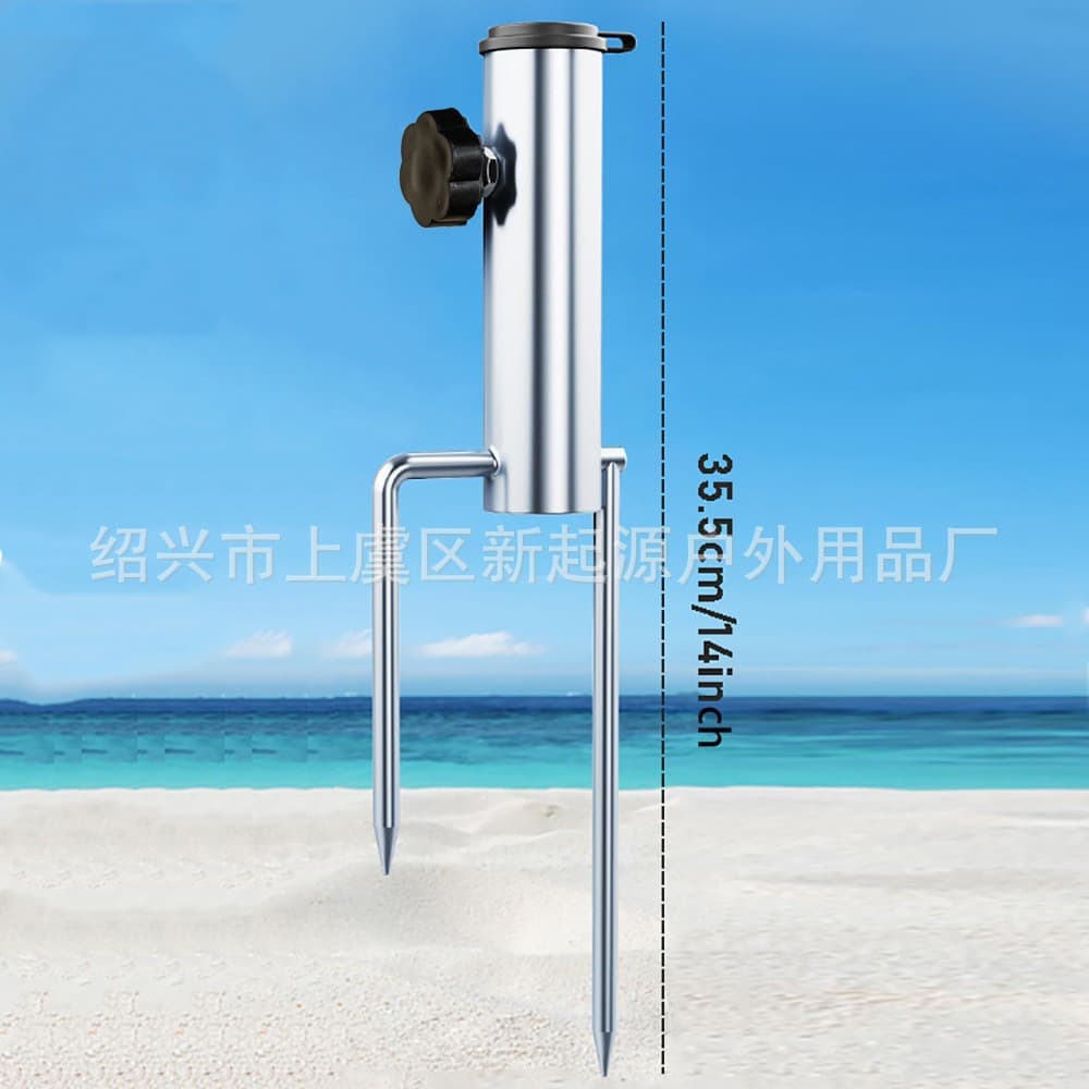 Cross-border hot seller beach umbrella ground spike, galvanized two-prong anchor for fishing and outdoor umbrellas