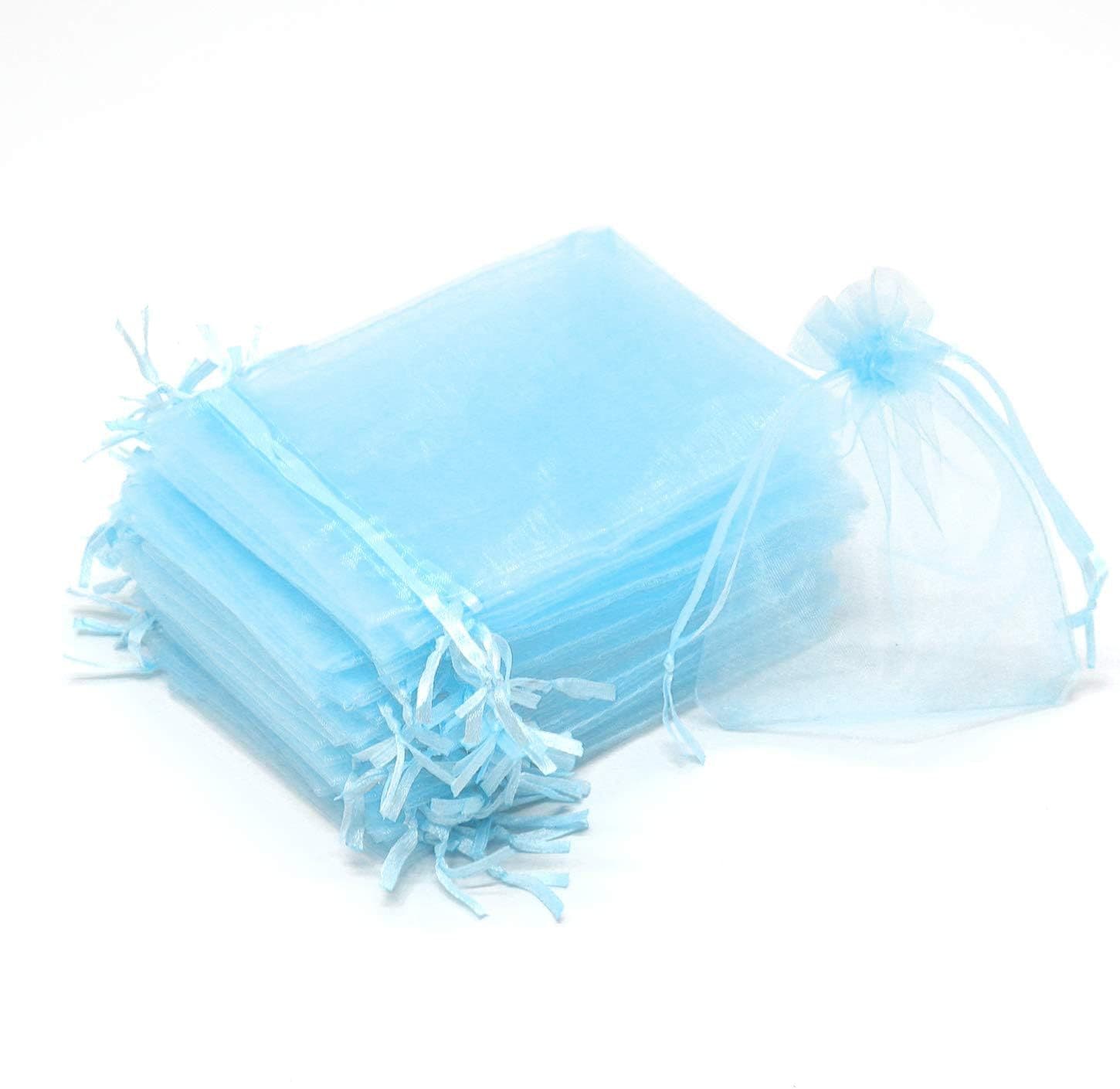In-Stock Wholesale Solid Color Organza Drawstring Bags for Candy, Cosmetics, Gifts, Jewelry, and Accessories Mesh Packaging Bags