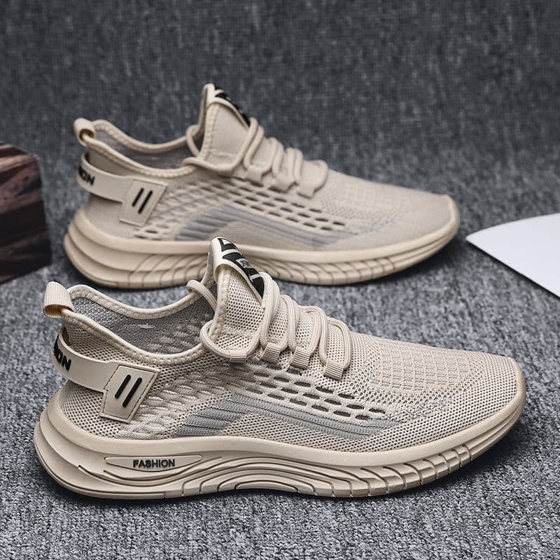 Large Size Men's Summer 2026 Breathable Yeezy Shoes Mesh Knitted Casual Running Shoes Lightweight Versatile Mesh Shoes