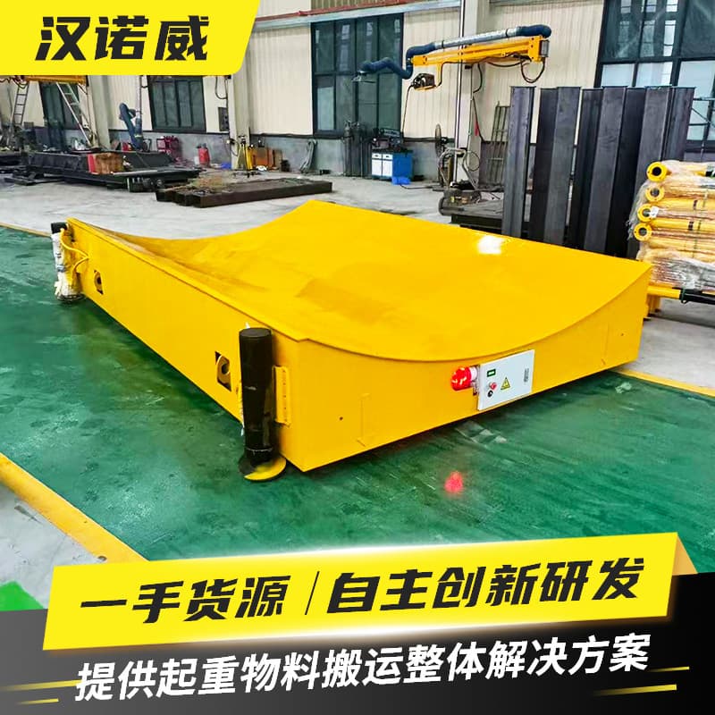 Customized Drum Floor Truck, Industrial Workshop 30 Ton Battery-Powered Rail Electric Platform Truck, Heavy-Duty Steer Wheel Floor Vehicle