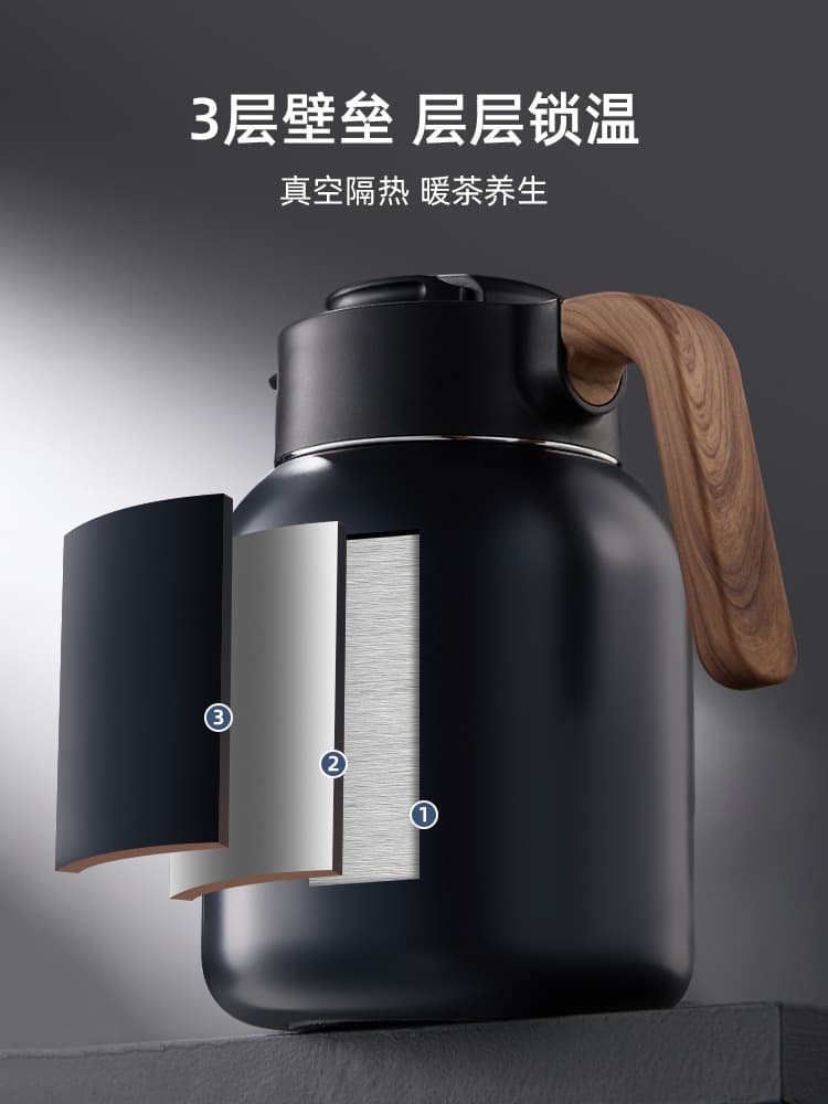 Stewed teapot insulation kettle large capacity 316 stainless steel teapot household new stuffy teapot white tea stuffy new product