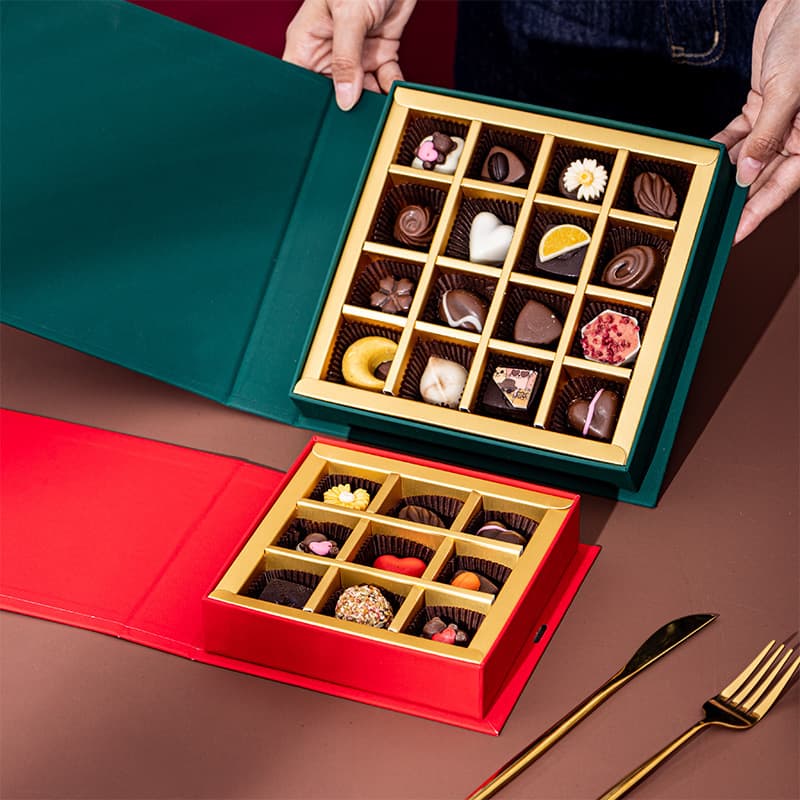 Book-style Premium Creative European Starry Sky Truffle DIY Valentine's 9/16-Grid Chocolate Packaging Box Gift Box with Handbag