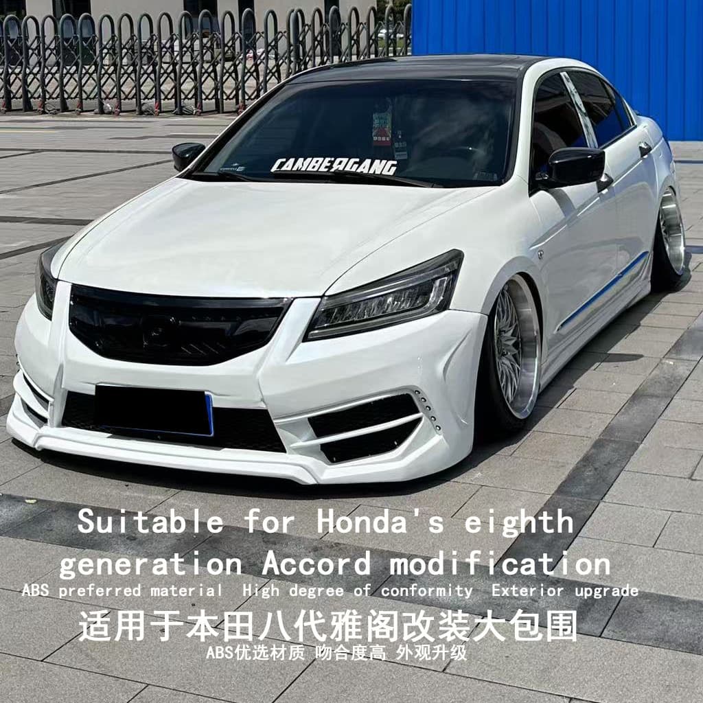 For Honda Accord 8th Gen Modified Body Kit Front Grille Gloss Black Grille Emblem US Version Thai Version
