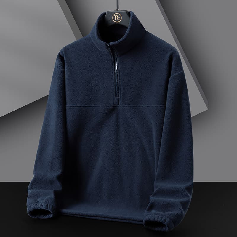 Autumn and winter polar lamb fleece men's jacket Korean style fashionable fleece jacket hot style black