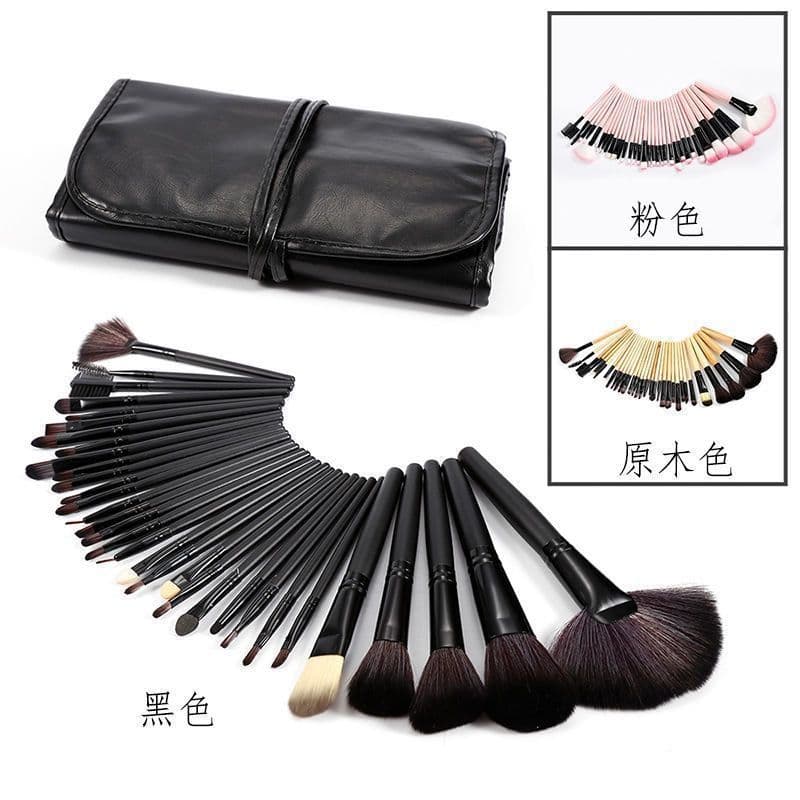 24-Piece Black 32-Piece Makeup Brush Set Eyeshadow Brush Powder Brush Blush Brush Full Set for Beginners Beauty Setting