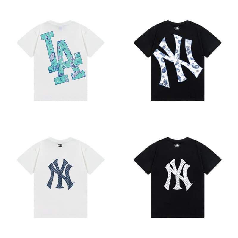 Summer Cross-Border Mlb Yankees Versatile Korean Fashion Unisex Couple Spring and Summer Sports Casual Short-Sleeve T-Shirt Wholesale