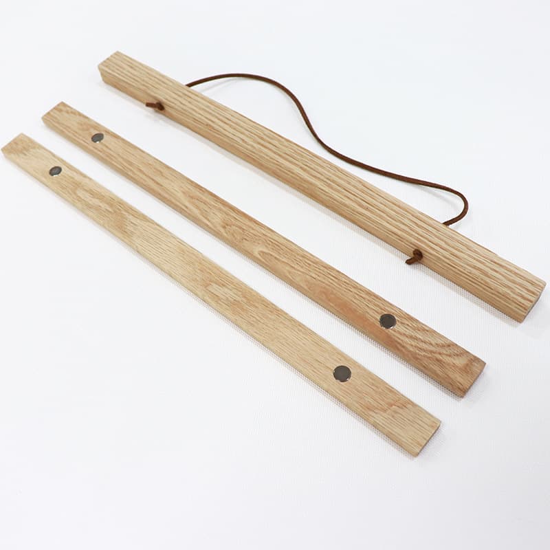 Custom American Red Oak Solid Wood Hanging Scroll, DIY Poster with Magnetic Hanging Rod and Clamp Strips, Print-on-Demand Decorative Wall Art