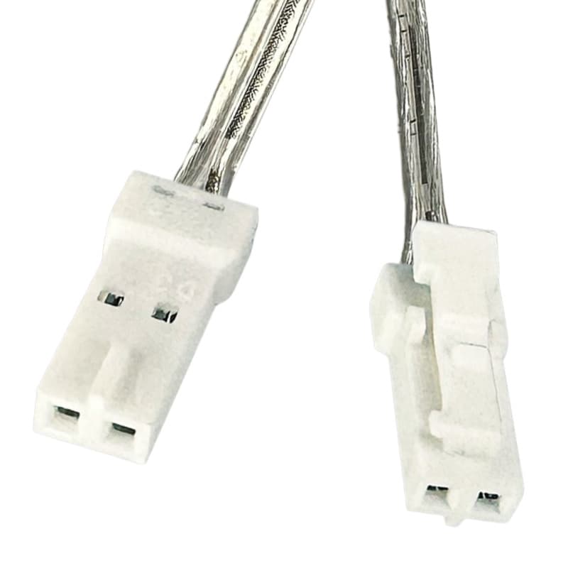 2P Male-Female Terminal Transparent Dupont Extension Cable, LED Closet/Cabinet Light Strip Single/Double-End Power Cable