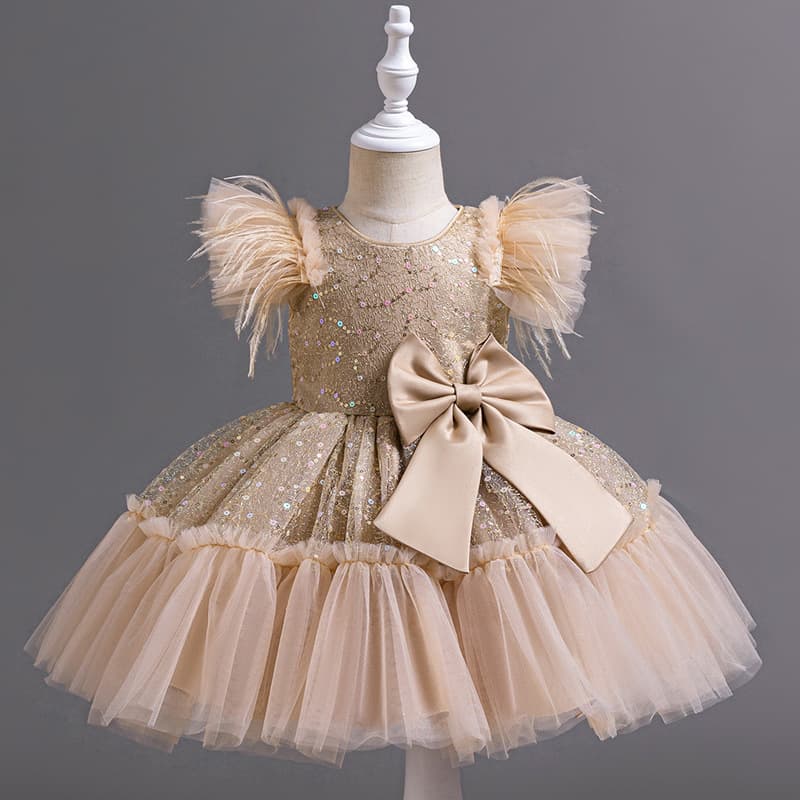 Children's Princess Dress Flower Girl Wedding Little Girl Wedding Dress Host Piano Performance Outfit Girl Formal Wear Summer