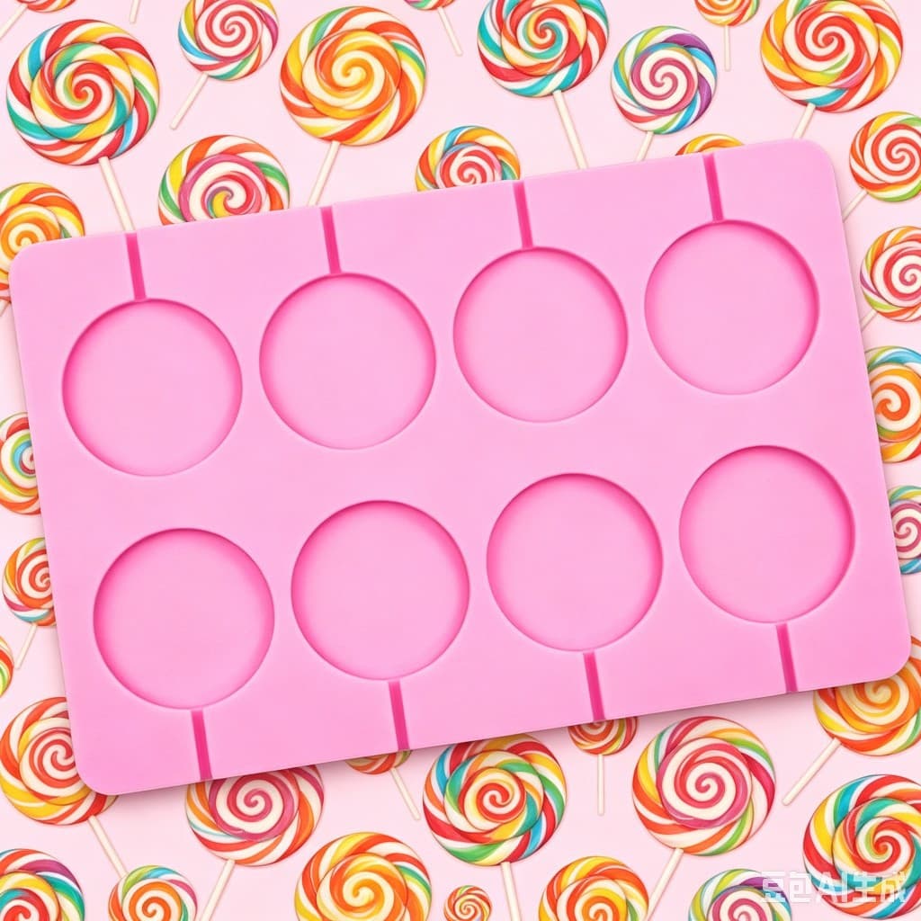 Silicone mold 8-round round DIY handmade chocolate candy mold not equipped with sticks food grade silicone