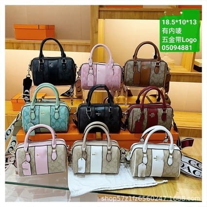 Women's Bags: New Western Niche Boston Handbag, Simple Handbag with Textured Single Shoulder Crossbody